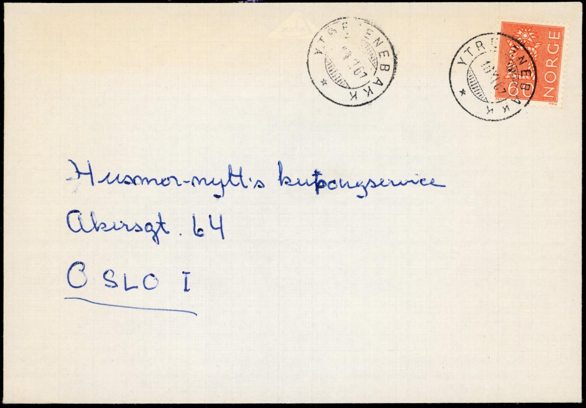YTRE ENEBAKK / * - 1967 til Oslo