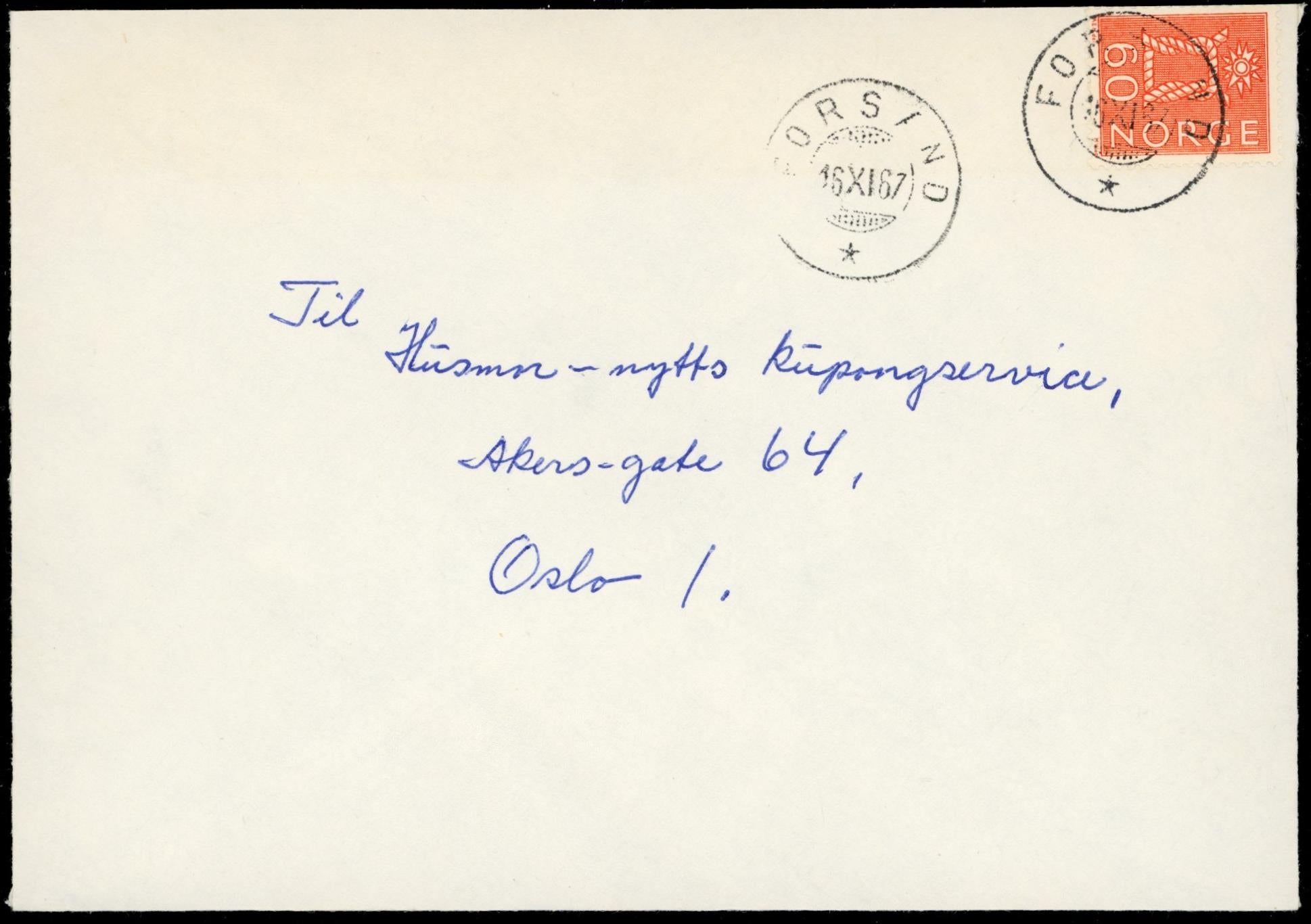 FORSAND / * - 1967 til Oslo