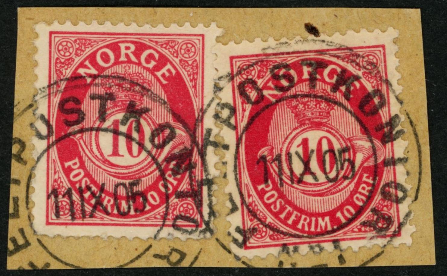 FELTPOSTKONTOR / NO I - 1905 - NK 77II x2