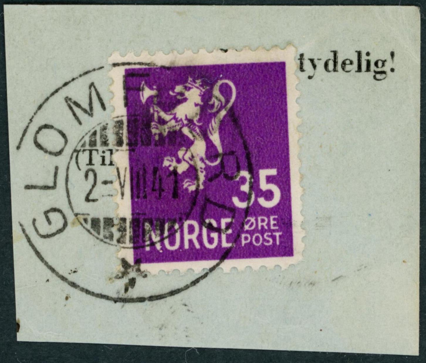 GLOMFJORD / * - 1941 - NK 208