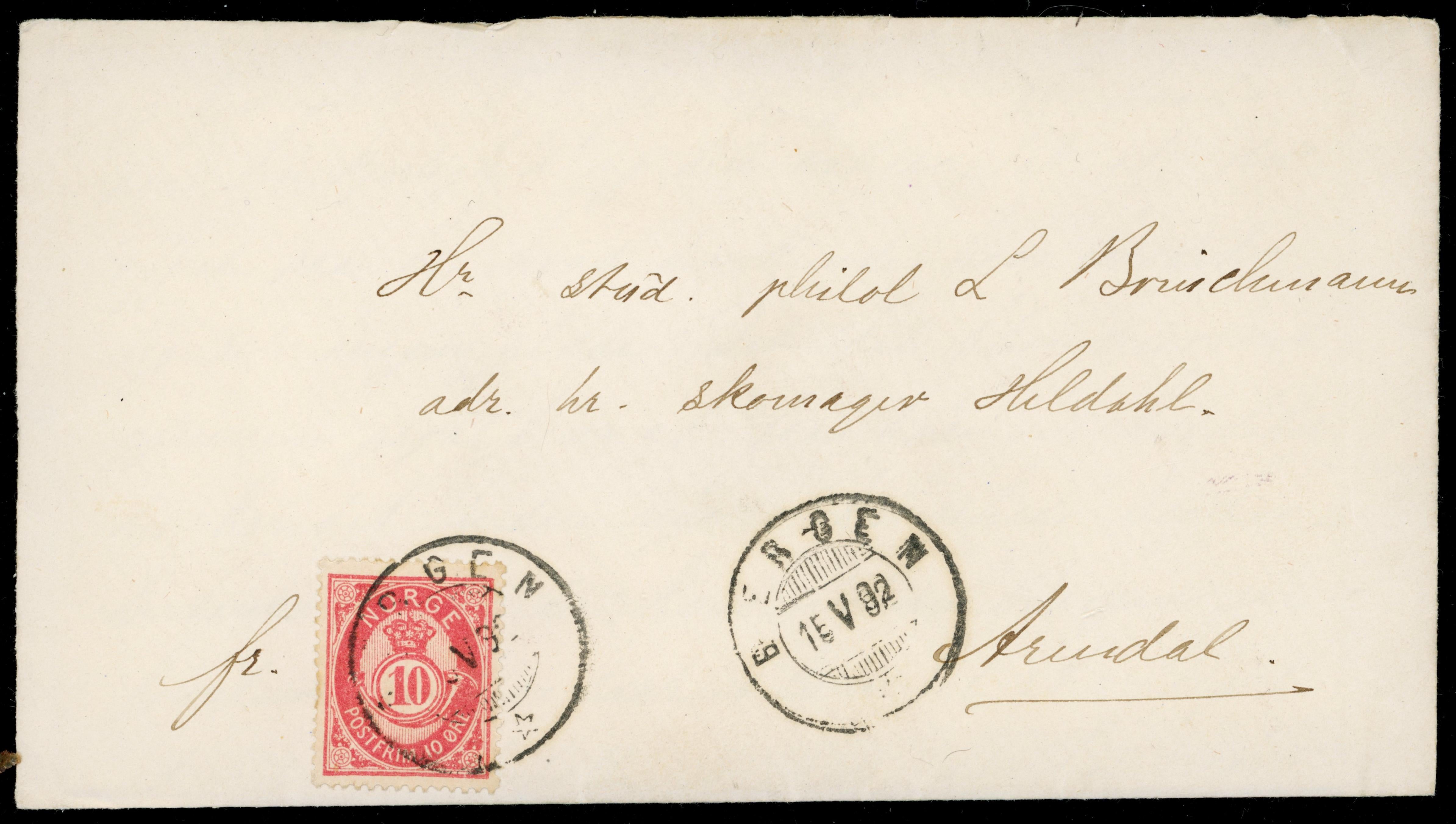 BERGEN / * - 1882 til Arendal