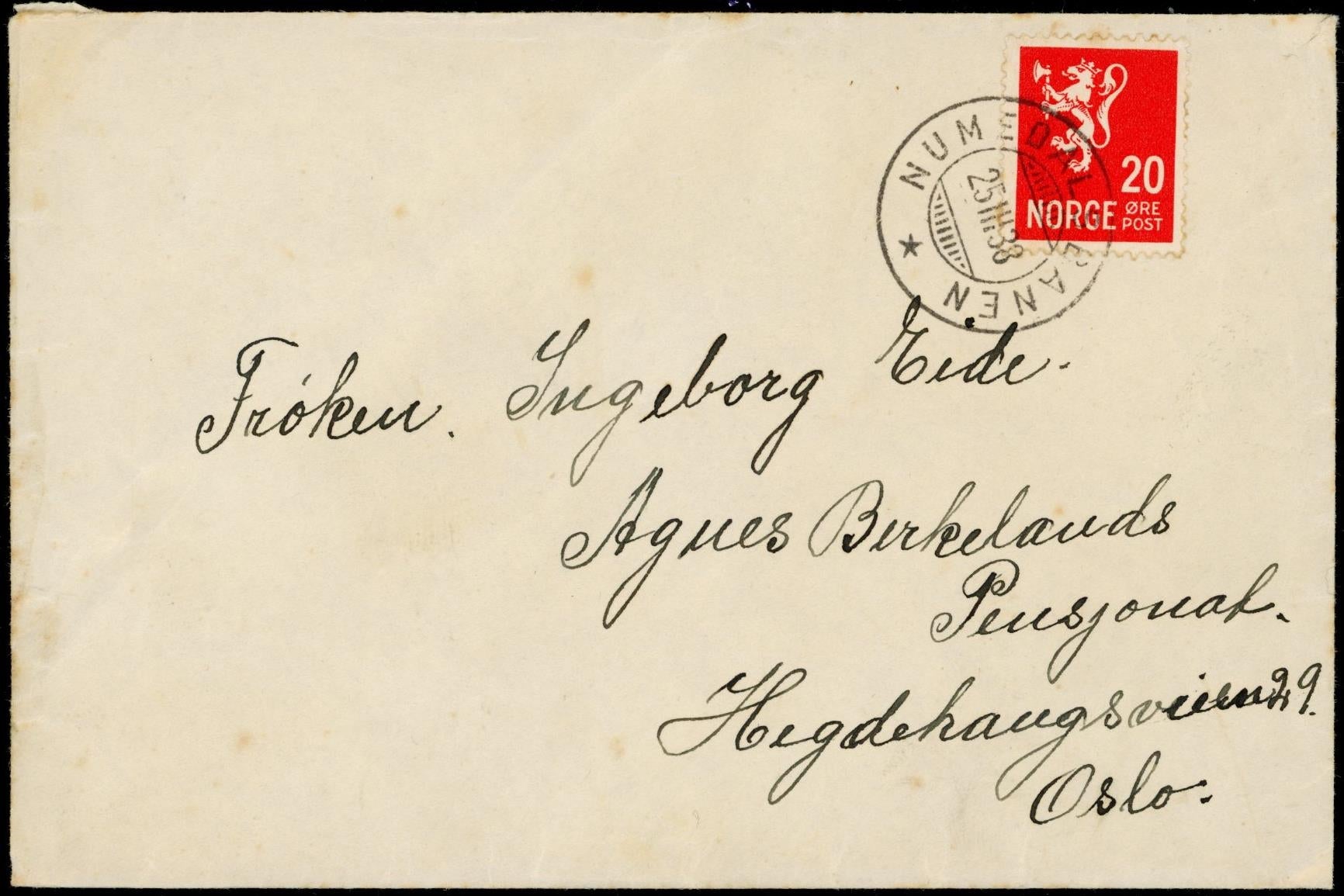 NUMEDALSBANEN / * - 1938 til Oslo