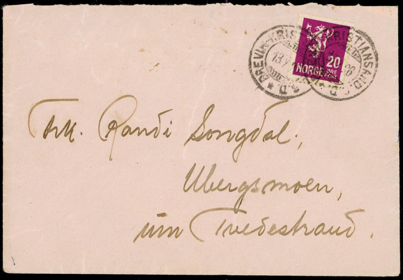 BREVIK-KRISTIANSAND.S.D. / * - 1926 til Tvedestrand