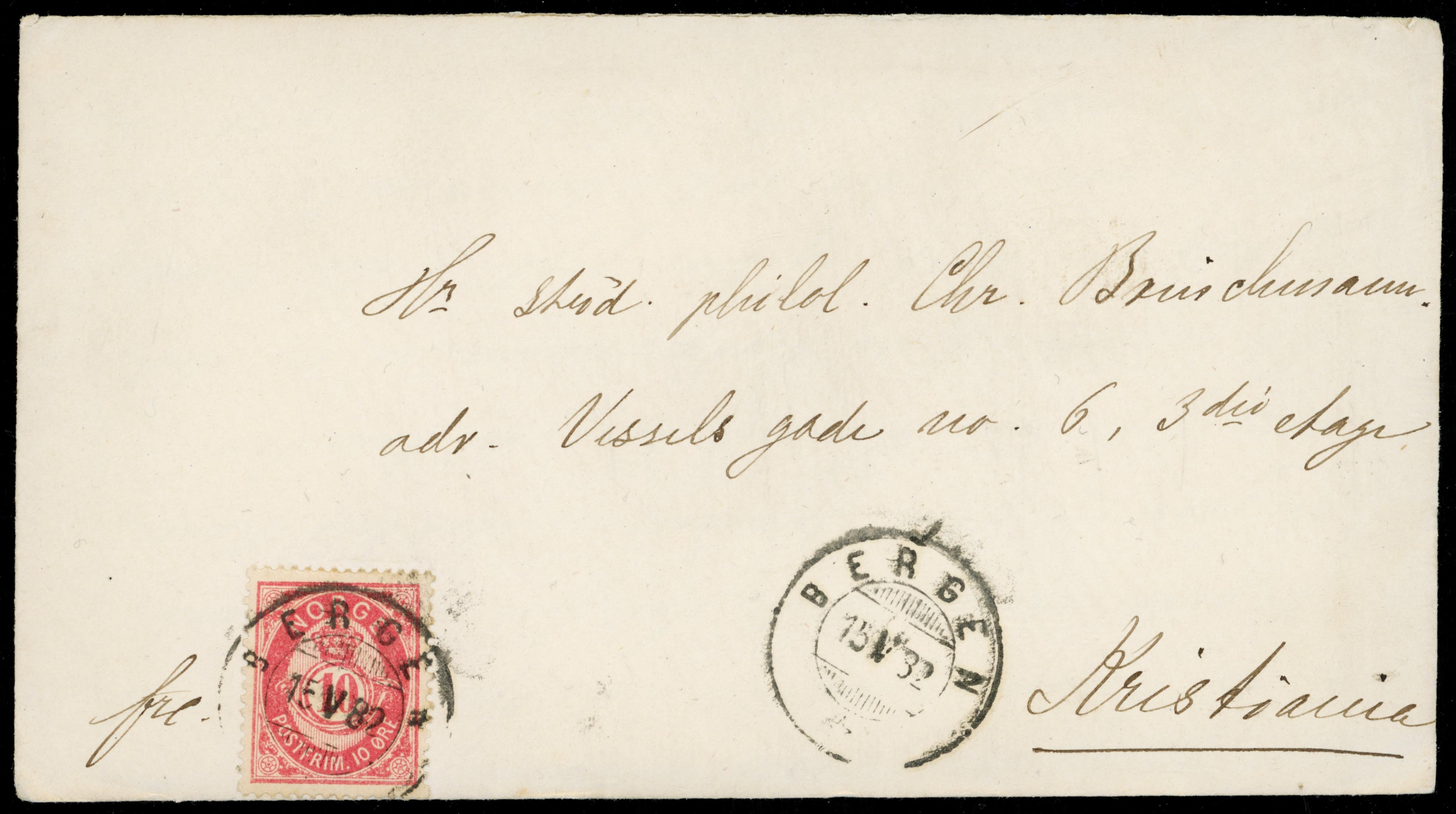BERGEN / * - 1882 til Kristiania