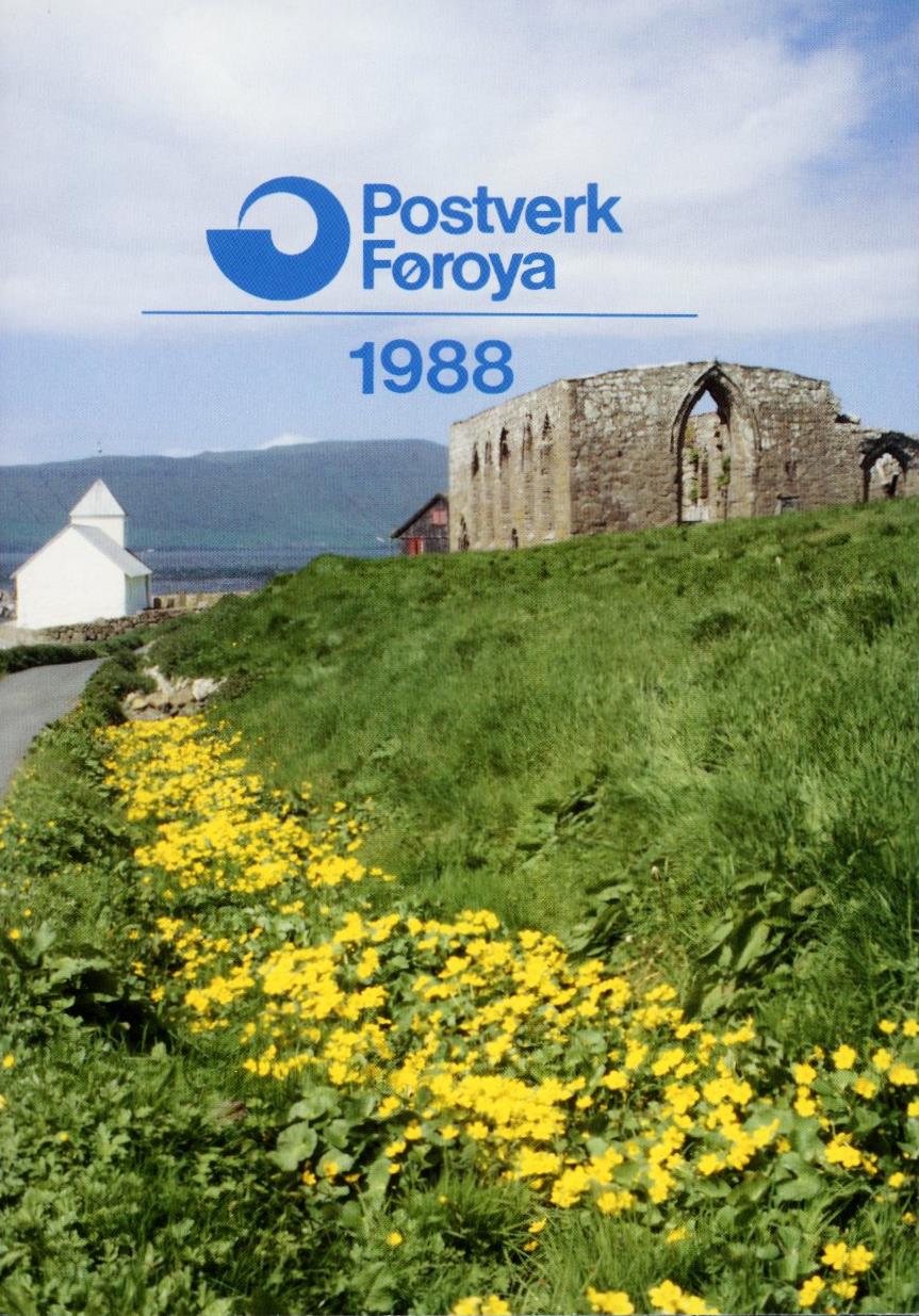 Årssett frimerker Færøyene 1988