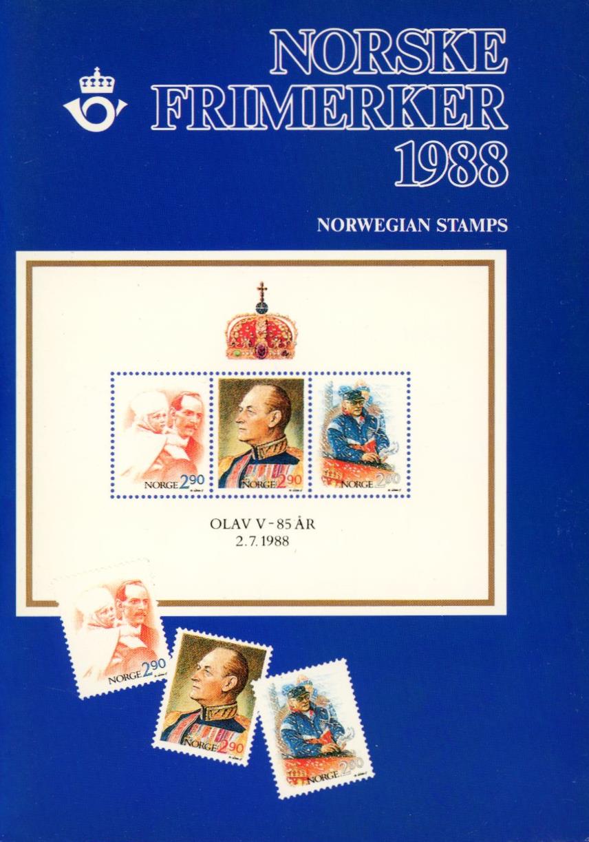 Postens Årssett Norske frimerker 1988
