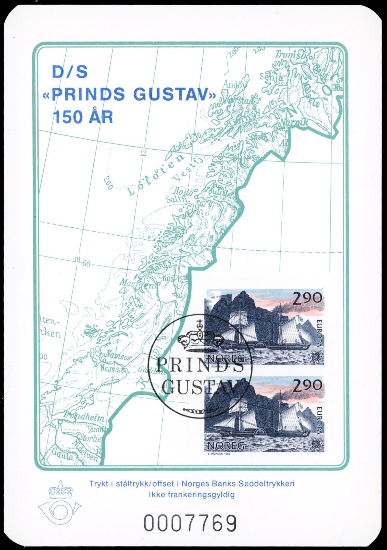 Minneblokk MB 21 - D/S Prinds Gustav 150 år